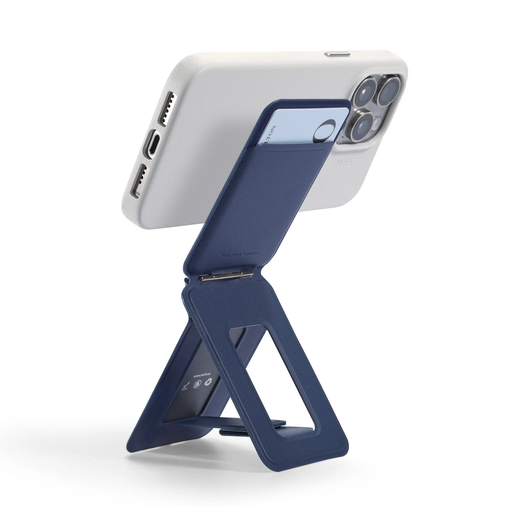 MOFT Snap Phone Tripod Stand   Wallet MagSafe - Navy Blue - 15-13691