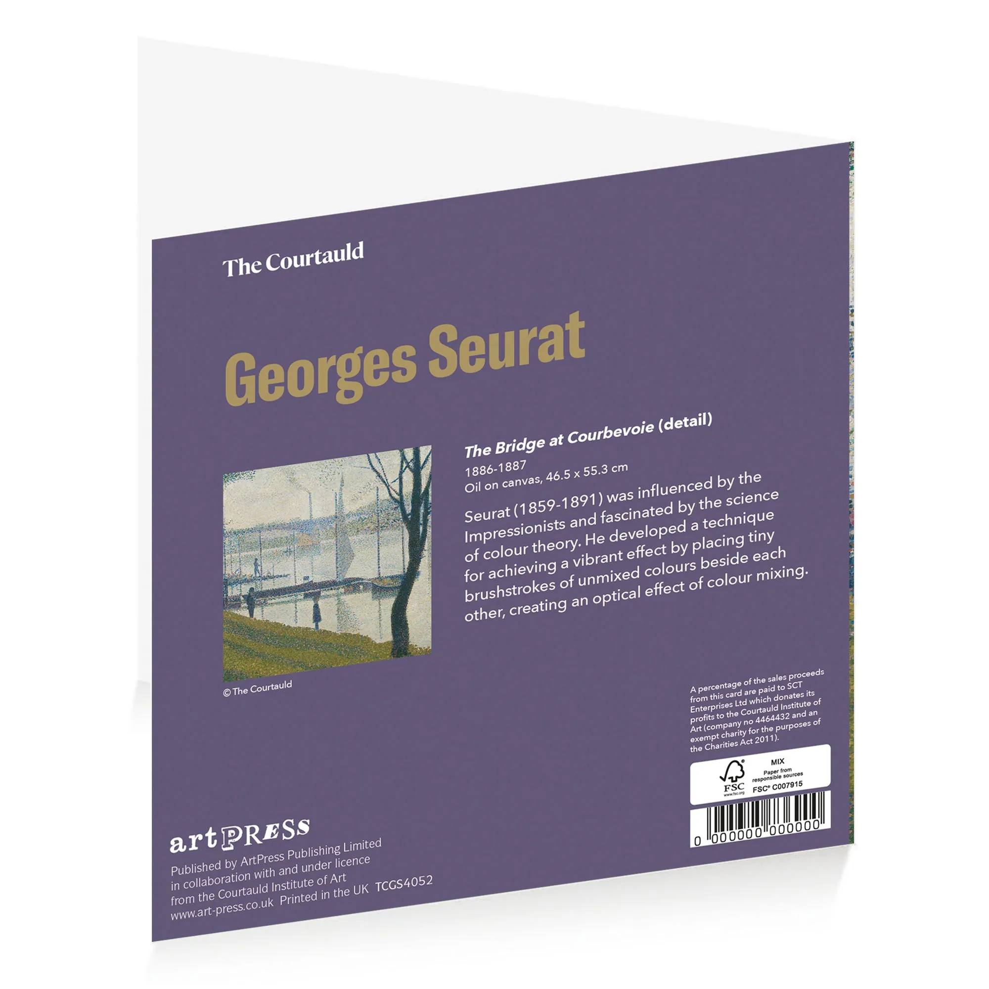 Notecard Wallet Georges Seurat The Bridge