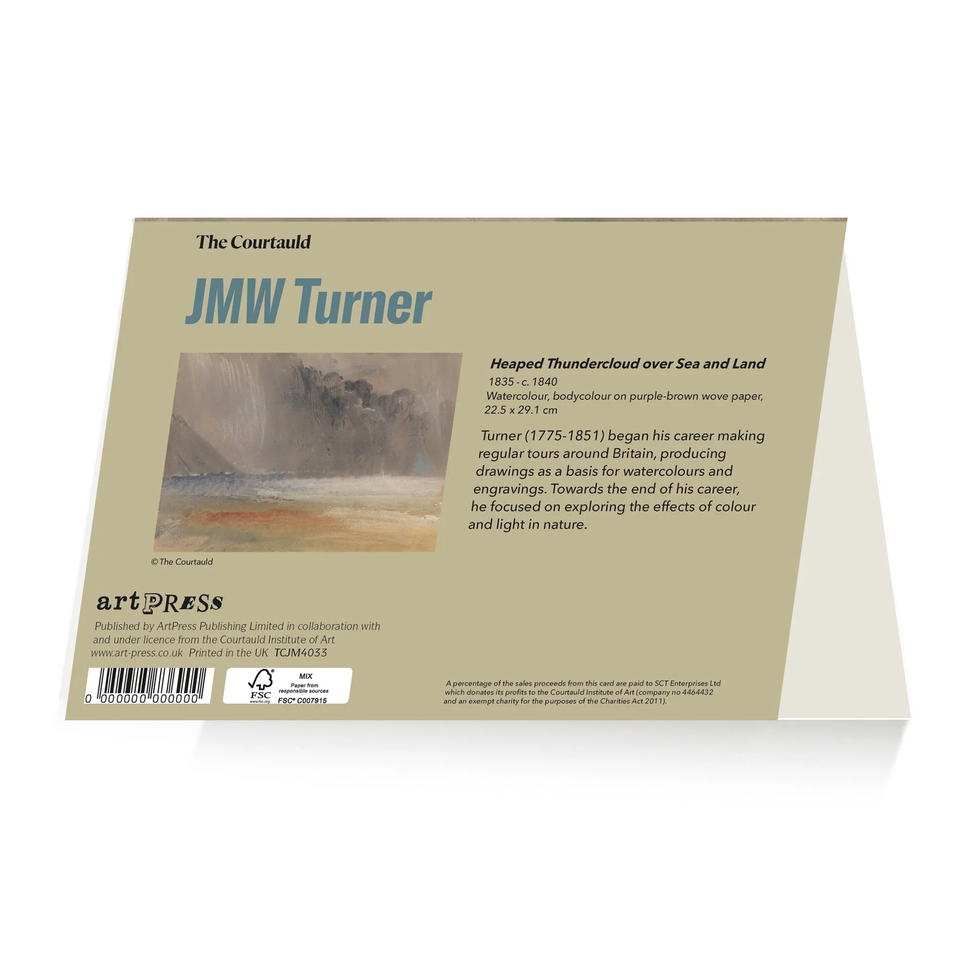 Notecard Wallet JMW Turner Dawn