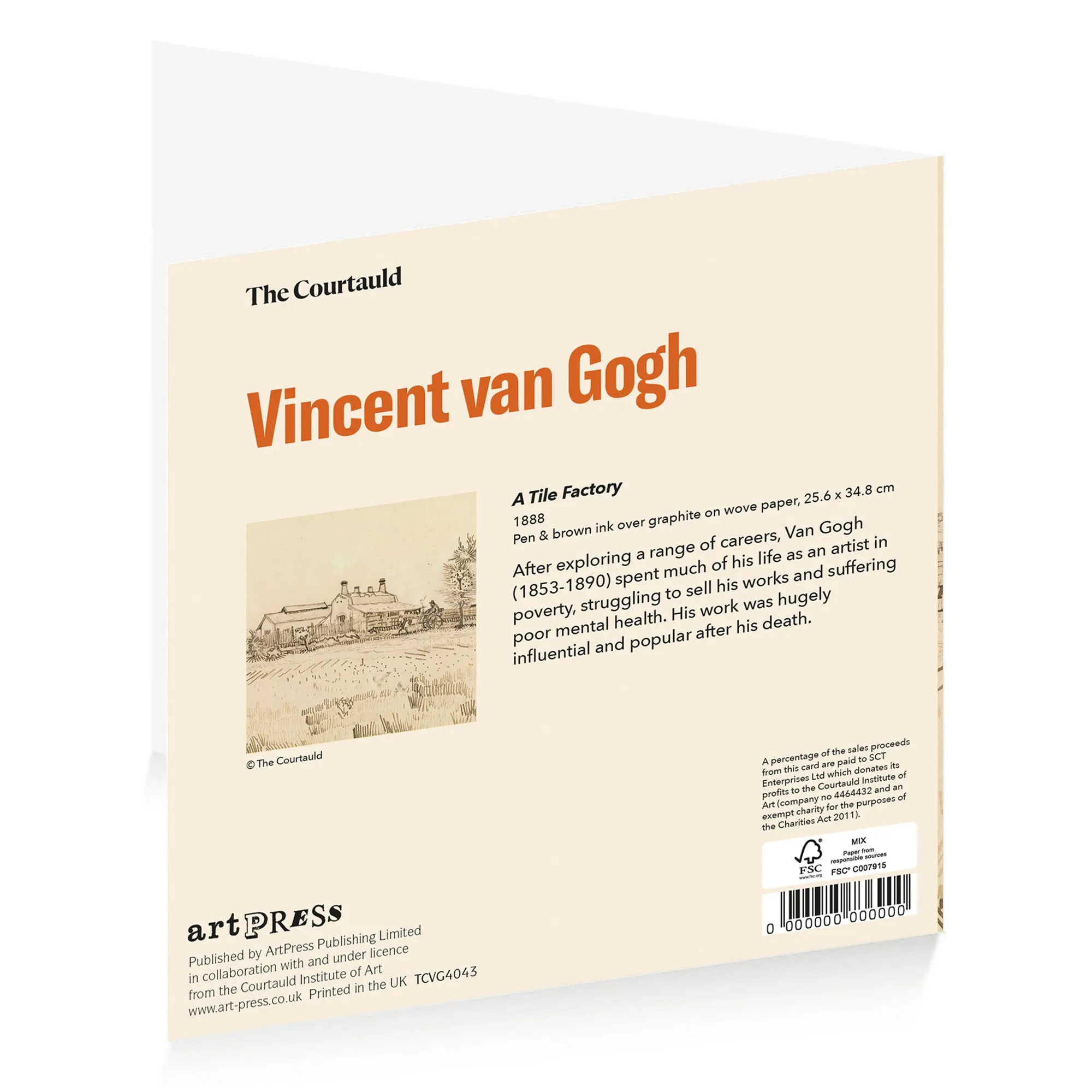 Notecard Wallet Vincent van Gogh Peach Trees