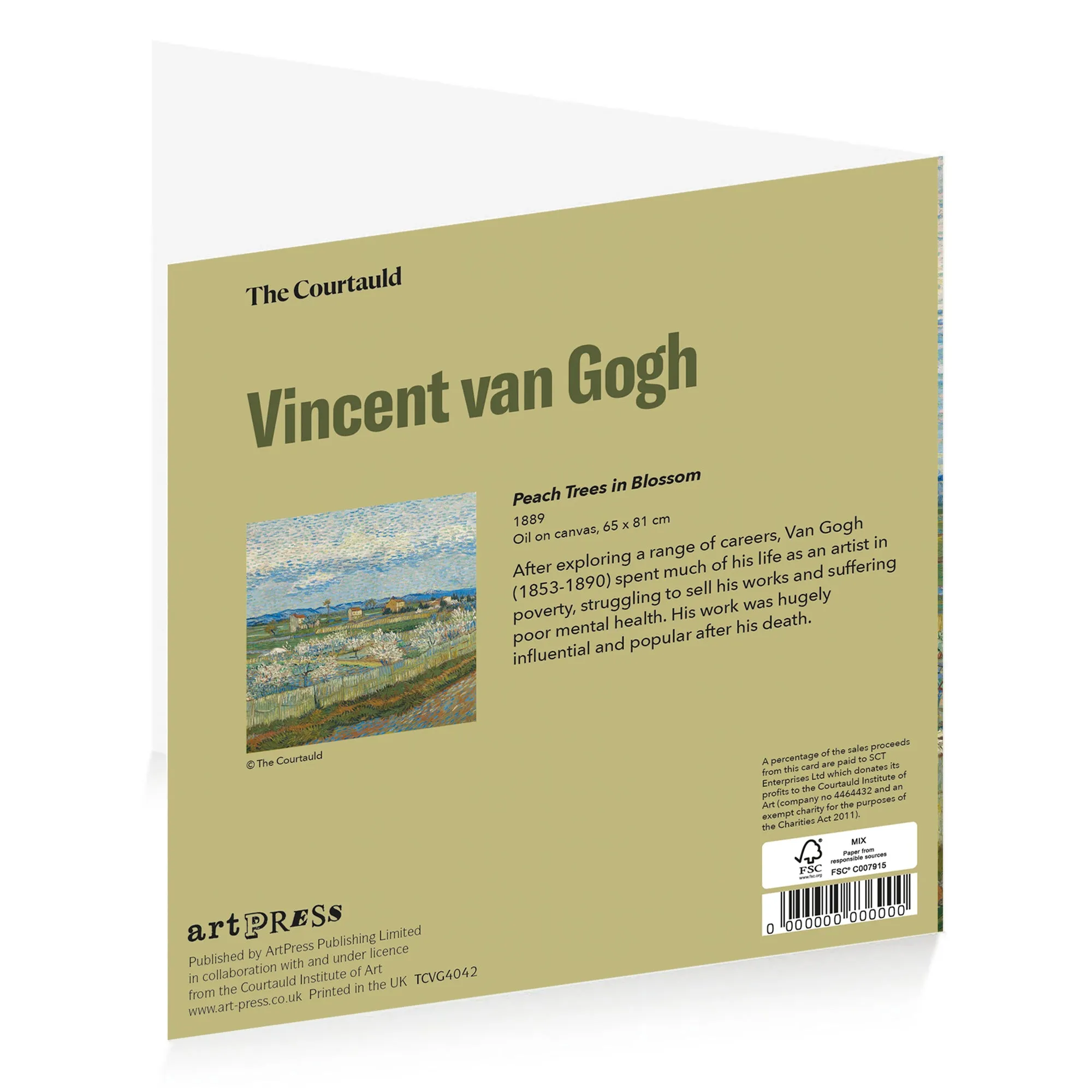 Notecard Wallet Vincent van Gogh Peach Trees