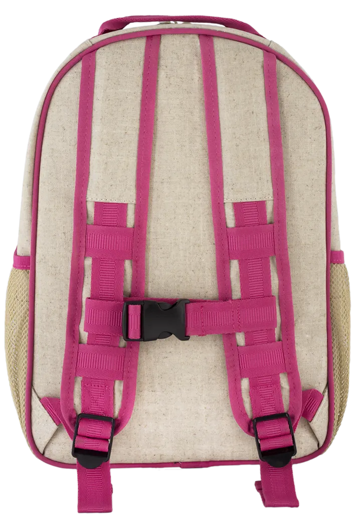 Pink Fawn Grade School Backpack - Raw Linen