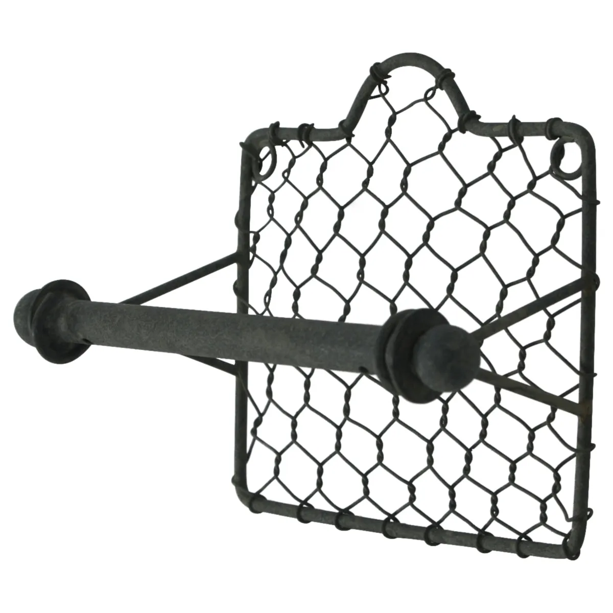 Primitive Country Style Chicken Wire Toilet Paper Holder