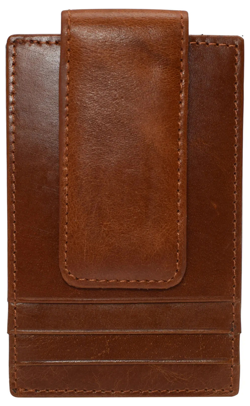 RFID Blocking Front Pocket Money Clip Vintage Leather Strong Magnetic Slim Wallet