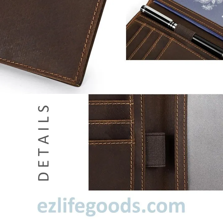 Rfid Protected Wallet| Passport Cover & Cardholder Wallet|Leather Passport Holder Travel Wallet