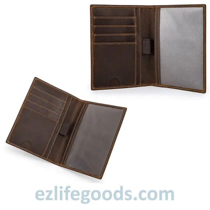 Rfid Protected Wallet| Passport Cover & Cardholder Wallet|Leather Passport Holder Travel Wallet