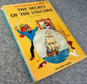 SECRET OF THE UNICORN Golden Press 1959 1st USA Edition Hardback Tintin book by Herge
