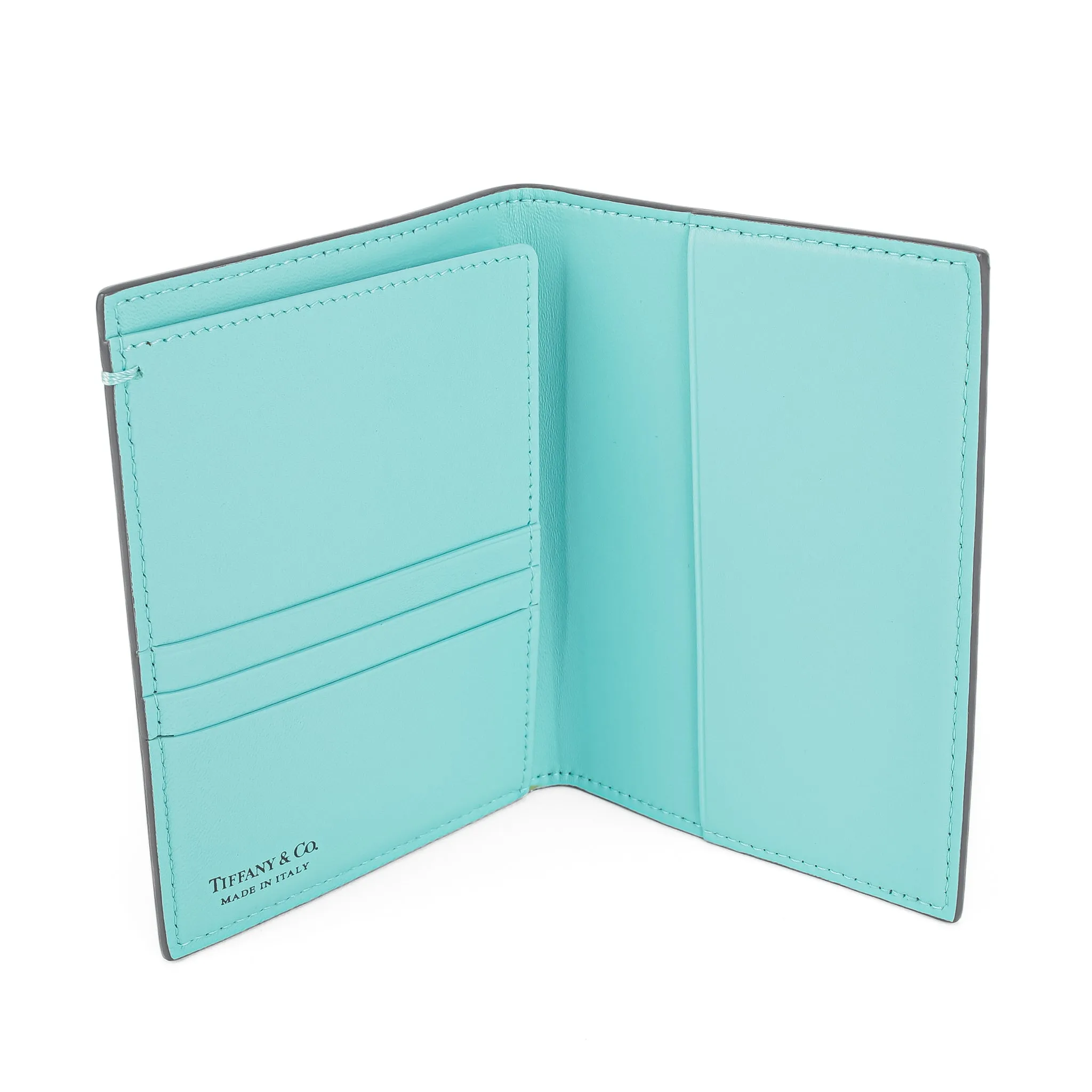 TIFFANY & CO Grey Leather Passport Holder