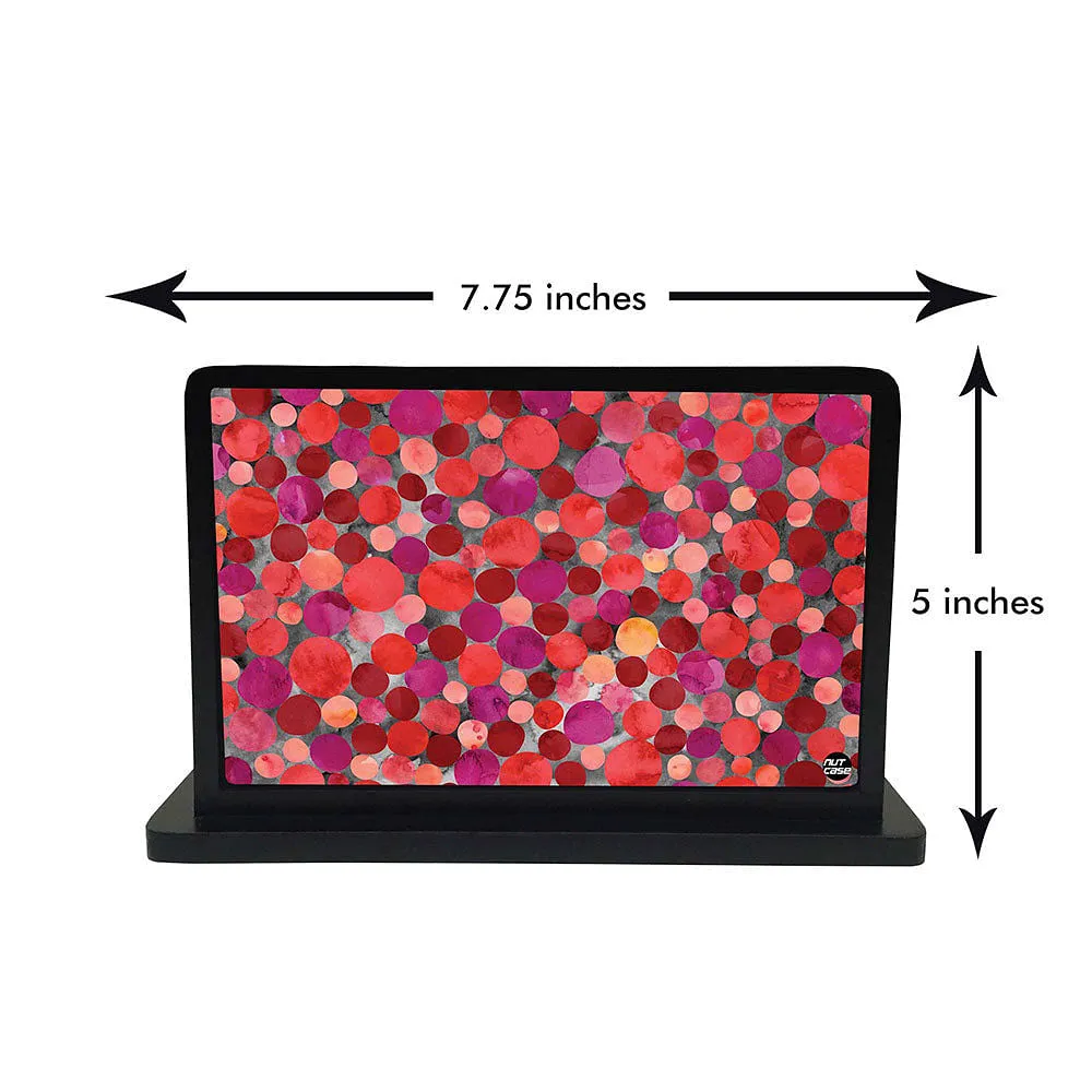 Tissue Holder Paper Napkin Stand - Dark Pink Marble Dots