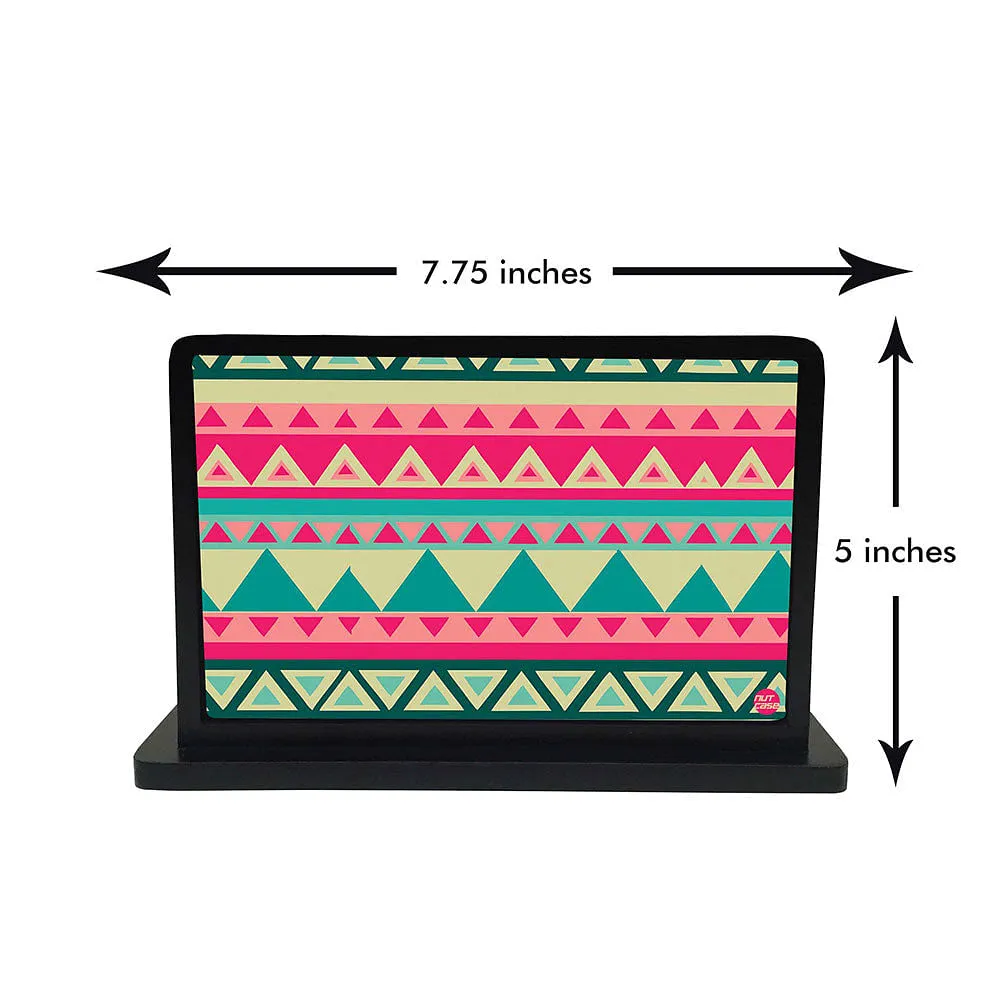 Tissue Holder Paper Napkin Stand -  Pink Tribal Aztec