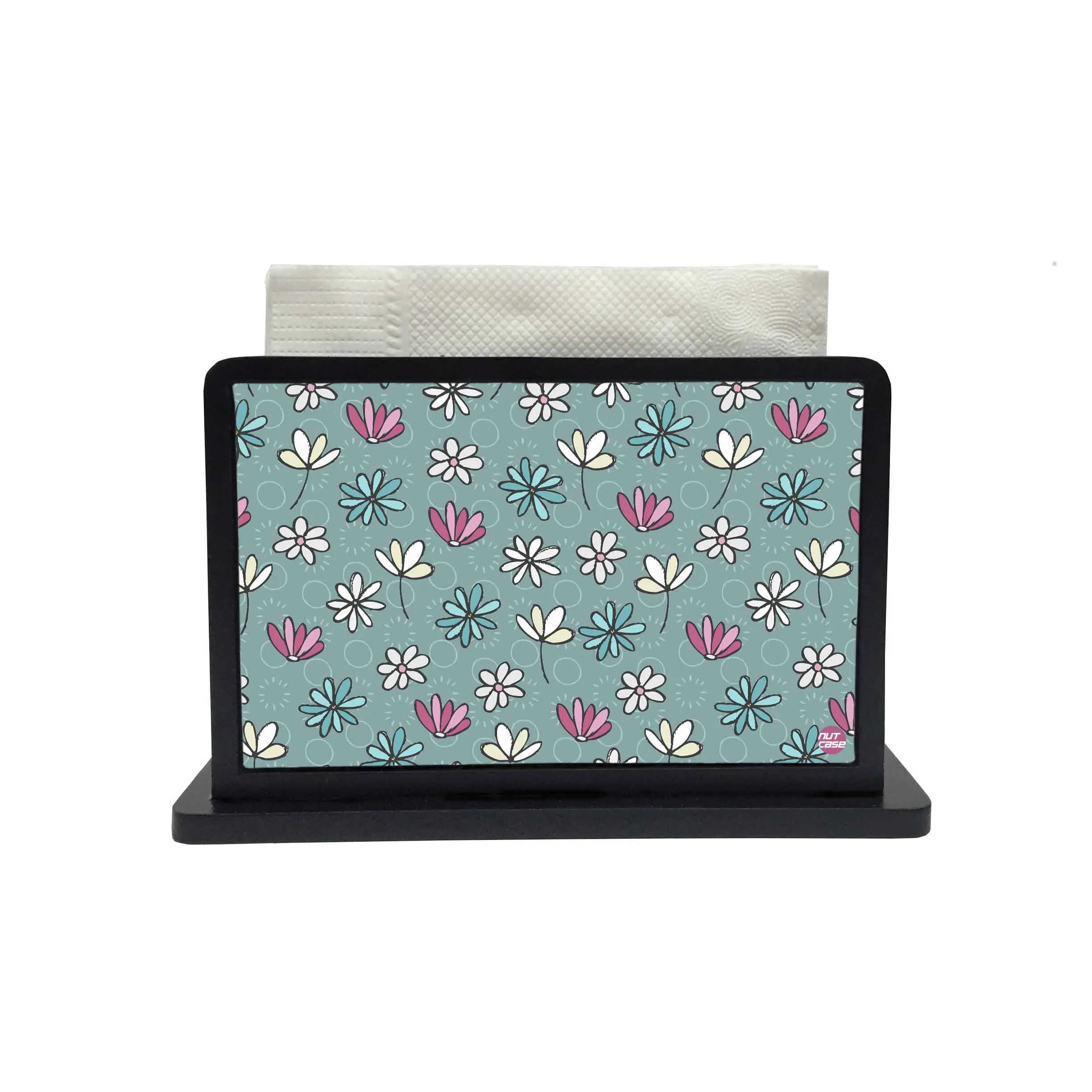 Tissue Holder Paper Napkin Stand -  VINTAGE FLOWER PATTERN