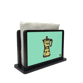 Tissue Paper Napkin Holder Stand - Good Morning With Good Coffee