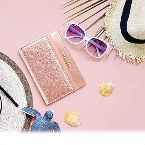 Travel Passport Holder Cover RFID Blocking Cute Slim Passport Wallet for Women