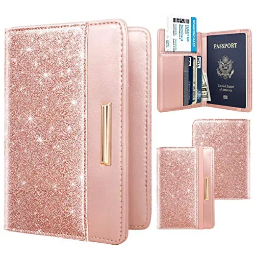 Travel Passport Holder Cover RFID Blocking Cute Slim Passport Wallet for Women