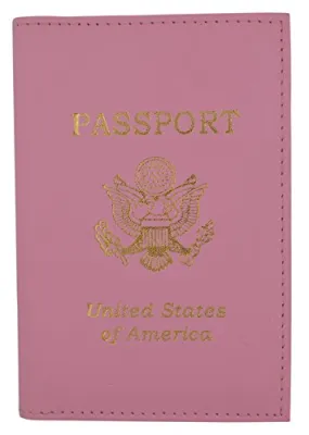 Travel Passport Organizer Holder Credit Card Case Protector Cover Wallet (Light Pink)