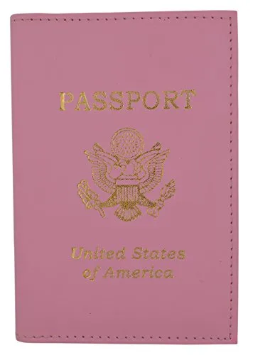 Travel Passport Organizer Holder Credit Card Case Protector Cover Wallet (Light Pink)