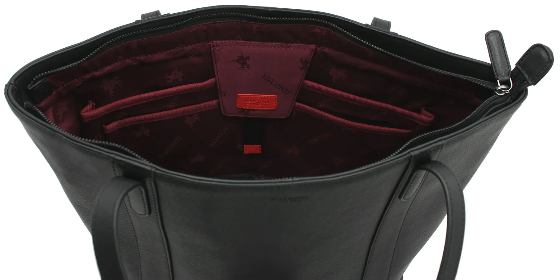 Visconti Platinum Collection Sofia 13in Laptop Leather Tote PLT20