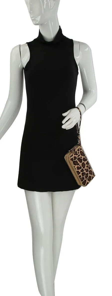 W02CH Cheetah Print Flat Wallet