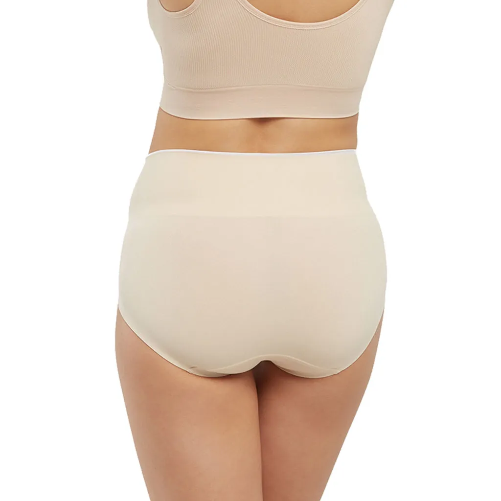 Wacoal H-fit secret support กางเกงในกระชับหน้าท้อง ไร้ตะเข็บ รูปแบบเต็มตัว Set 3 ชิ้น รุ่น WU4T98 สีเบจ (BC)