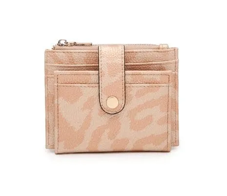 WL1904 Mini Snap Button Wallet & Cardholder w/ Zipper Pocket