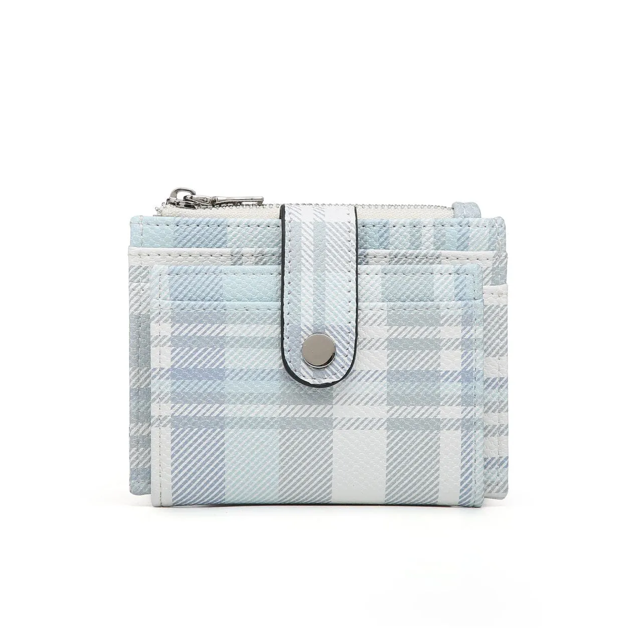 WL1904 Mini Snap Button Wallet & Cardholder w/ Zipper Pocket