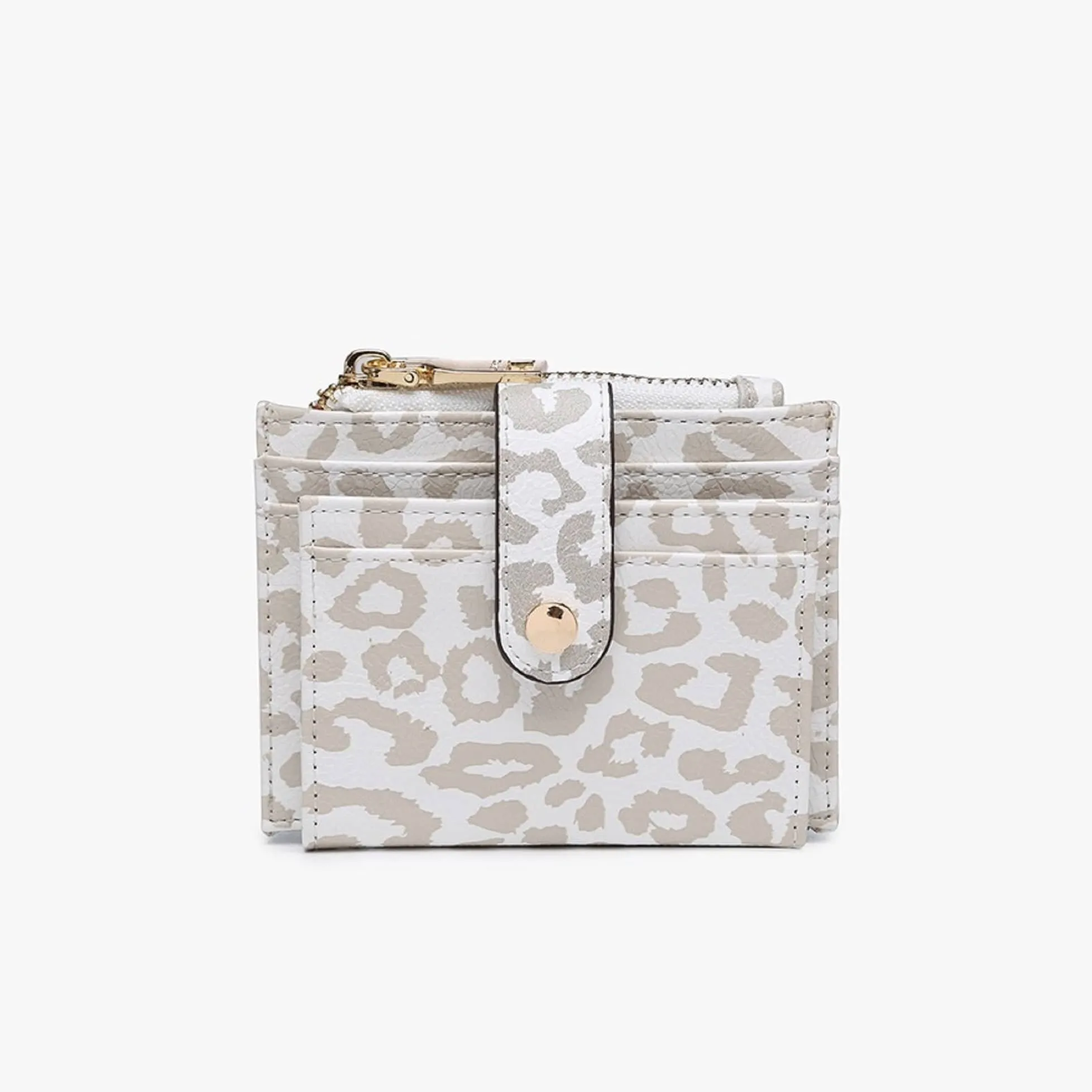 WL1904 Mini Snap Button Wallet & Cardholder w/ Zipper Pocket