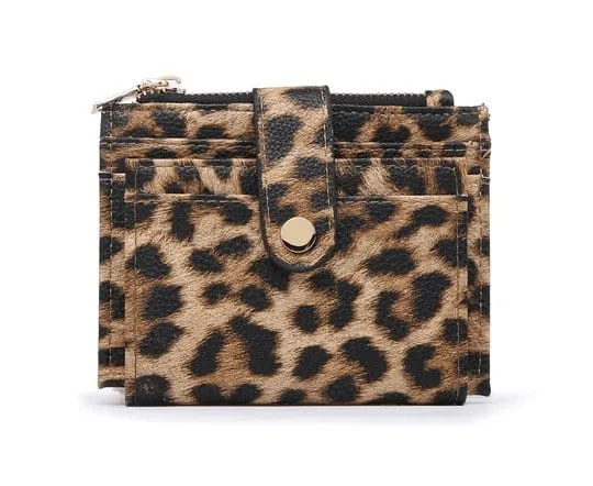 WL1904 Mini Snap Button Wallet & Cardholder w/ Zipper Pocket