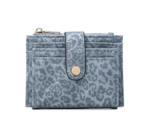 WL1904 Mini Snap Button Wallet & Cardholder w/ Zipper Pocket