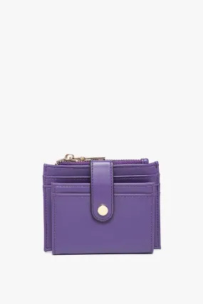 WL1904 Mini Snap Button Wallet & Cardholder w/ Zipper Pocket