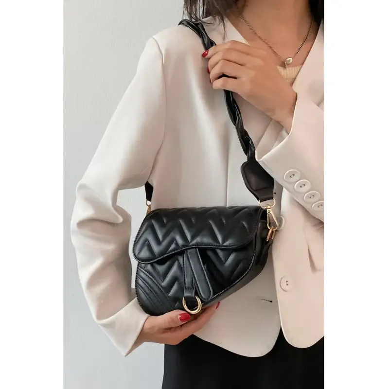 Women Retro Simple Messenger Saddle Bag