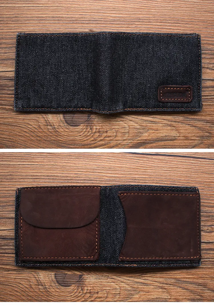 Womens Denim Wallet Blue Denim Wallet Mens Billfold Cool Wallet for Men Jean Wallets Womens Jean Wallet