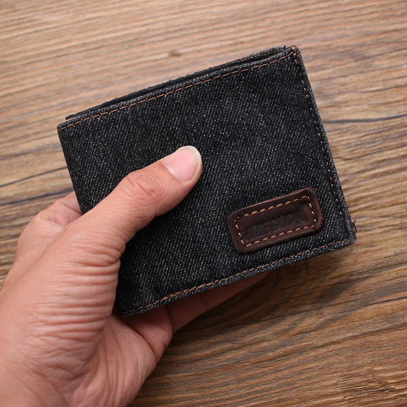 Womens Denim Wallet Blue Denim Wallet Mens Billfold Cool Wallet for Men Jean Wallets Womens Jean Wallet